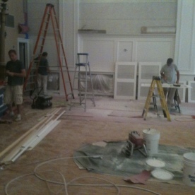 Masonic Lodge banquet hall under renovation