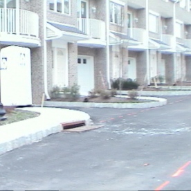 20 unit townhouse condominium project  Building #3 curved balcony railings installed