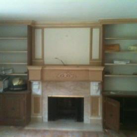 Modernization of an old red brick fireplace IN PROCESS