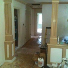 Custom matching columns with crown and dental molding