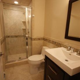Basement full bath addition