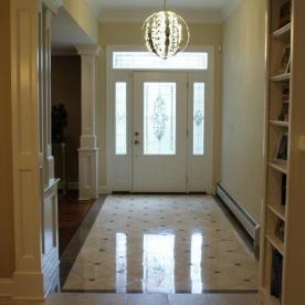 Custom marble entry foyer