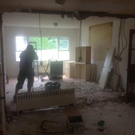 Whole house renovation creating an open floor plan