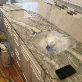 Whole house renovation, main bath double bowl vanity nearing completion