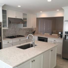 Newly relocated kitchen area after house elevation