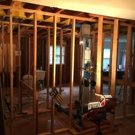 Removing structural walls with specially designed flush girder